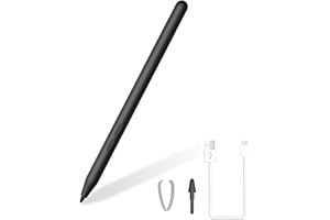 ANYQOO Lápiz para Surface, 4096 Niveles de Presión, Batería de 260h, Carga Rápida USB-C, Sensible a la Inclinación, Rechazo de Palma para Microsoft Surface Pro 11/X/9/8/7/6/5/4/3, Go/Studio/Book/Laptop