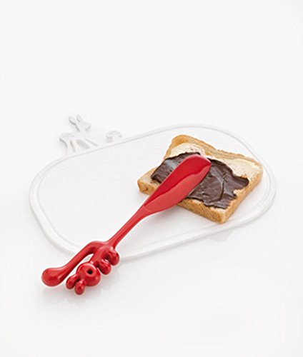 Koziol Yummi Streichlöffel Nutella Messer Brotaufstrich, Farbe:Orange - 2