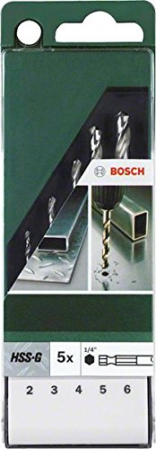 Bosch DIY 5tlg. Metallbohrer-Set HSS-G geschliffen mit 1/4″-Sechskantschaft - 2