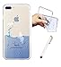 Produktbild iphone 7 Plus Fall WYRHS Ultra-Thin Flexible TPU Silikon Transparente Shell Anti-Kratzer Shockproof Shell -Siegel Und Eisbären + Metall Berühren Stift