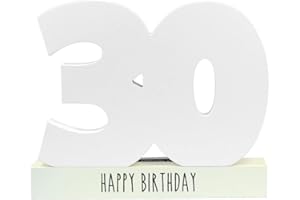 HOX Celebrate In Style Signature Plaque 30, Birthday Wrapped Numbers to Sign, Personalised Gift, MDF