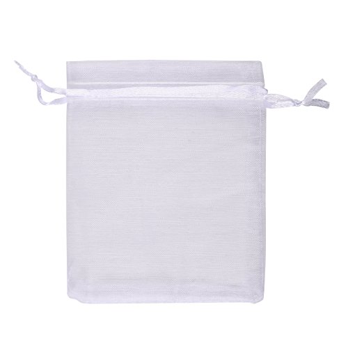 50 Stück Organza Geschenktüten weiß Hochzeit Party Favor Taschen Schmuck Beutel Wrap - 2