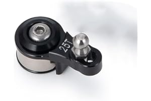 NORMICHIC 25T Brazo servo ahorro de aluminio para TRX4 TRX6, brazo de engranaje de dirección diferencial y de cambio para Traxxas RC Crawler (negro)