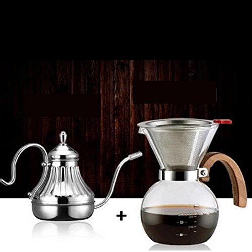 spécification verre Style européen Petit pot Argenté/ Bronze café pot-A