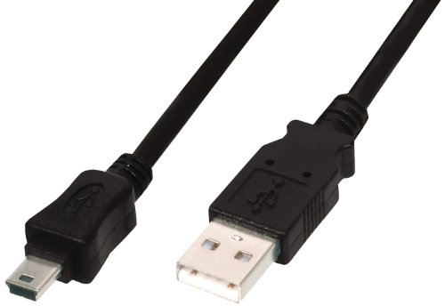 Digitus 3m USB 2.0 - Cable USB (USB A, Mini-USB B, Macho/Macho, N&iacute;quel, Negro, Cobre)