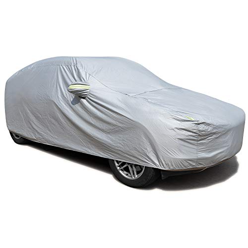 Dr.Auto Funda para coche impermeable resistente al viento y al polvo, resistente a los arañazos, protección contra todo tipo de clima.