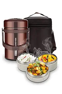 Homecare Classic tiffin/lunch Box - Stainless steel insulated, 2.0 tiffin box for hot and fresh food.