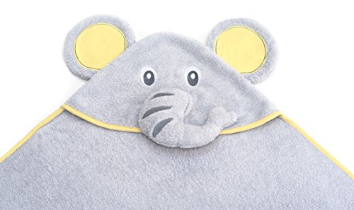 Little Tinkers World Baby-Badetuch / Kapuzenhandtuch im Elefanten-Design – 100% Flauschige Baumwolle – Perfekt als Geschenk für Neugeborene, Säuglinge, Kleinkinder, Mädchen & Jungen, 75×75 cm - 4