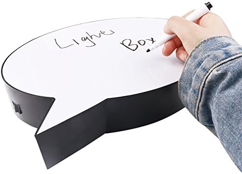 THKJW Voice Bubble Light Box Handwriting LED Signage Tool Water-Based Pens Can Be Reused For Use In Ad Message Board Writing And Painting The Best Gift（A4）