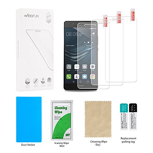 HUAWEI P9 Lite Panzerglas Schutzfolie, [3 Stück] WEOFUN Displayschutzglas Panzerfolie für HUAWEI P9 Lite Schutzglas Folie [0.33mm, 9H, Ultra-klar] - 5