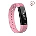 Price comparison product image [Upgraded Version] Fitness Tracker with Heart Rate Monitor, Bluetooth 4.0 Waterproof Smart Fitness Wristband Bracelet Sport Pedometer 24-Hour Auto Activity Tracker with Alarm, Step Tracker, Calorie Counter, Sleep Monitor for iOS iPhone Android Smart Phone -Pink