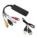 Produktbild ranipobo DVD DVR Chip Video Capture USB 2.0 Konverter Adapter Kabel mit Stereo Audio HDTV VHS DVD RCA S-Video Eingang für PC Laptop
