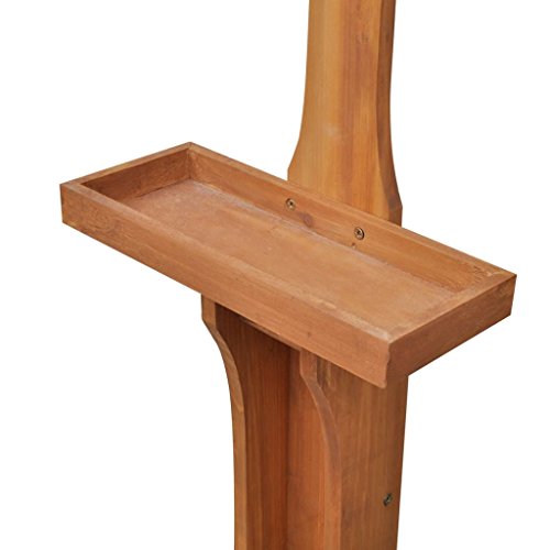 vidaXL Gartendusche Pooldusche Outdoordusche Swimmingpool Camping Dusche Holz - 5