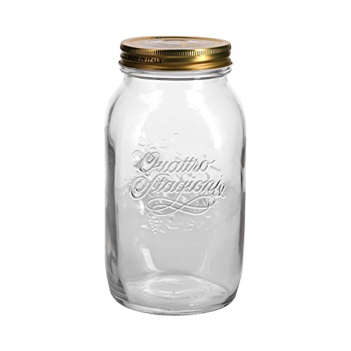2er Set Einmachglas Original Quattro Stagioni 1,5L incl. Bormioli Rezeptheft - 2