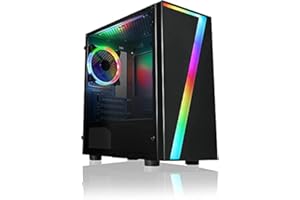 FCS Intel Core i5 Gaming PC Bundle - 16GB RAM, 1TB HDD, 256GB SSD, Win10, GT710 WiFi, MATX RGB Case