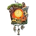 Disney The Lion King Hakuna Matata Wall Clock - Officially Licensed Handcrafted Sculptural Clock - Illuminated Clock Face transitions from Day to Night - Plays 'Hakuna Matata' on the Hour