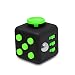 Produktbild Original Fidget Cube / Würfel – beste Qualität mit Schutzbox – Gadget Würfel / Toy - Creative Würfel Schreibtisch - Spielzeug gegen Stress, unruhige Hände, Perfekt für nervöse Finger zur Ablenkung, bekannt aus Kickstarter – perfektes Spielzeug gegen Langeweile und gute Verarbeitung (Schwarz / Grün)
