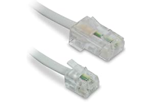 Metronic 495229 Câble téléphone Ethernet RJ11/RJ45 mâle/mâle 10 m Blanc