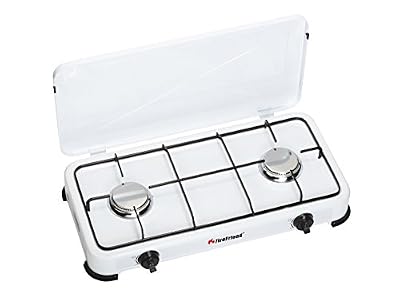 Fire Friend Cuisinière à gaz FireFriend KO-6382 – 2 brûleurs – 2 x 1 500 W – Blanc