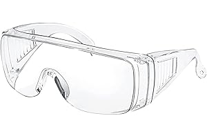 LATRAT Occhiali da Lavoro Protettivi, Occhiali di Sicurezza, Occhiali Protettivi da Laboratorio, Leggeri, comodi e trasparenti，Protezione antipolvere, antiappannamento, antigraffio e anti-spruzzo