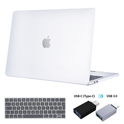 Beatunes MacBook Pro 13 Hard Case with USB-C to USB 3 0 Mini Adapters and Keyboard Cover for MacBook Pro 13 Inch  Models  A1706 and A1708  2016   2017