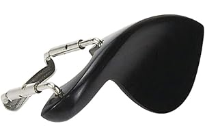 Dahszhi Wood Violin Chin Rest For 1/8 Violin Size Violin Chin Rest Ebony Wood and Metal,Violin Chinrest with Screw
