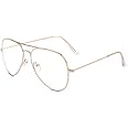 Outray Classic Aviator Metal Frame Clear Lens Glasses 2167c2 Gold