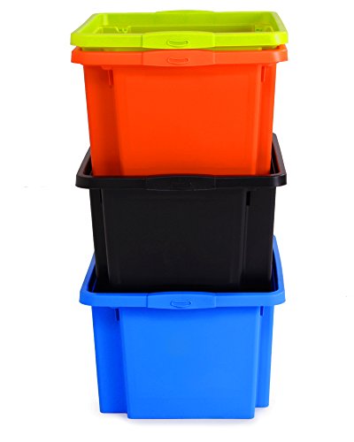 Aufbewahrungsbox Lagerbox Allzweckbox – Dreh- und Stapelbox H, nestbar, orange - 8