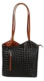 malito Handtasche Echtleder im Krokodil-Design T502 Damen...