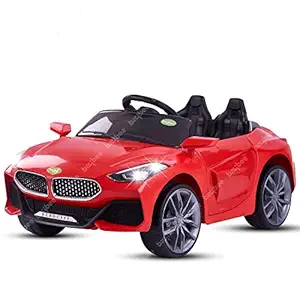 Baybee Z4 Sport Rechargeable Battery-Operated Ride on Electric Car for Kids | Ride on Baby Car with Foot Accelerator & Music | Battery Operated Big Car for Kids to Drive 2 to 5 Years Boy Girl (Z4 Red)