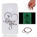 Produktbild Schutzhülle für Motorola Moto G5, GOCDLJ Ultra Thin TPU Luminous Fluoreszierendes Licht Leuchtende Nacht Hülle Muster Gel Skin Transparent Bumper Rand Cover Tasche Bunte Handyhülle Protective Case Schale schützende Durchsichtig Rückschale Clear Rubber Pattern Fall Handytasche Weiche Ränder Etui + Chinesischer Stil Rote Armbänder für Lenovo Moto G5 Design LOVE YOU