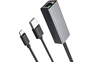 Fire TV Stick Adapter Ethernet, adapter Ethernet do Fire Stick i Chromecast, Chromecast Ultra 4k, Fire TV Cube, Micro USB do RJ45 LAN z kablem zasilającym przez Dragon Trading