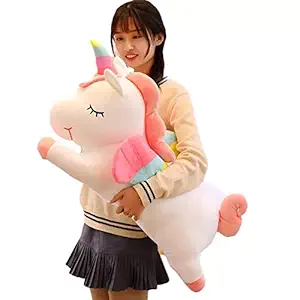 SCOOBA Super Soft Sleeping Unicorn Soft Toy Medium Size 65cm