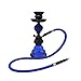 Crossdresser Hookah Shisha Set Glas Topf abnehmbare Reinigungswasserpfeife Metall Material Plus Glas,Blue
