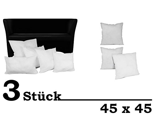 Füllkissen - Bezug aus Polypropylen - in 6 verschiedenen Größen – fest gewebt und prall gefüllt, 45 x 45 cm