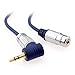 Price comparison product image Kenable Kupfer Reines Rechts Abgewinkelt Elbow 3.5 mm Stereo Klinkenstecker Stecker Zum Buchse Kabel 0.5 m 3.5 mm Blue Audio Cable (3.5 mm, Male, 3.5 mm, Female, 0.5 m, Blue)