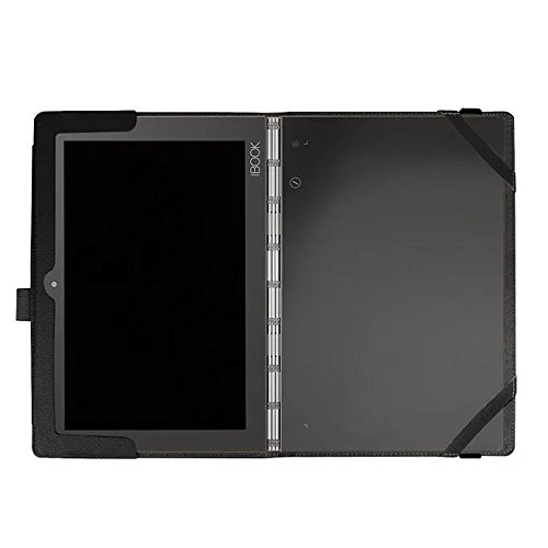 AVIDET Lenovo Yoga Book 10.1 Hülle Case Etui Tasche, Slim Fit Folio Premium PU Kunstleder Schutzhülle Tasche Etui Smart Cover mit Ständerfunktion für Lenovo Yoga Book 10.1 Tablet-PC (Schwarz) - 3