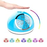 ✔ 【Ayuda para Dormir】: El reloj de alarma está diseñado para facilitar su descanso, gracias a su función de simulación de puesta de sol configurable para el sistema de 12 o 24 horas, su función de reloj de alarma personalizada y reconocimiento de gestos.