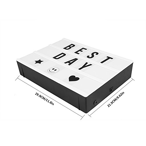 AGM filmische Licht Box A4 Size warm Licht Box mit schwarzen Englische Buchstaben, Nummer, Emojis - 2