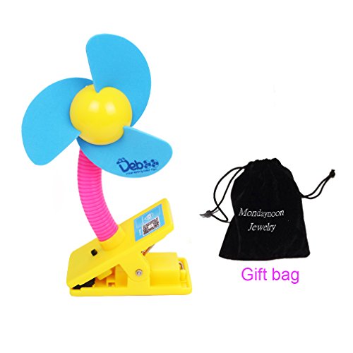 MONDAYNOON Baby Stroller Safety Clip-on Fan(Blue)