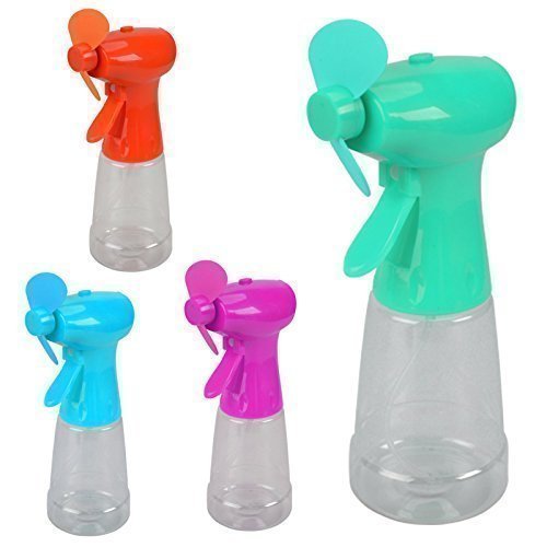 4 x Wasser Sprüh Ventilator Wassersprüh Handventilator Wassersprüher Abkühlung