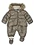 Kanz Baby Girls Schneeanzug m. Kapuze Hooded Long Sleeve Snowsuit, Brown (cerulean Brown 6450), 0-3 Months (Manufacturer size: 56)