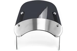 EVOMOSA Parabrisas Moto Universal Parabrisas Deflector de Viento para 5'' - 7'' Faro Motocicleta (Ahumado)
