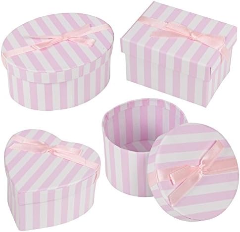 4 Piece Gift Box Set for Presents Trinkets Bracelet Necklace Earing Ring Storage Small
