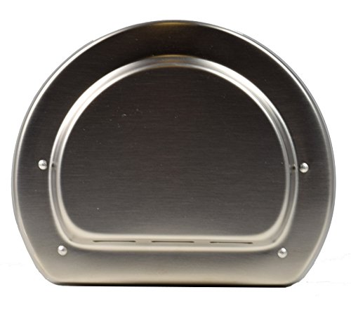 Paul Jansen Grablaterne halbrund aus Edelstahlblech Höhe 23 cm, silber - 3