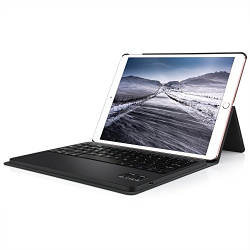 IVSO iPad Pro 10.5 QWERTZ Tastatur, Abnehmbare Wireless Bluetooth Tastatur Schutzhülle mit Standfunction Für Apple iPad Pro 10.5 Tablet, Schwarz - 2