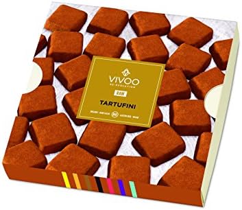 TRUFFLES Organic Raw 16 Truffles | No Added Sugar | Dairy-Free, Soy-Free, Gluten-Free | Non-GMO, Vegan, Kosher | Nutrient-rich | Box of 2 pieces x 130g each
