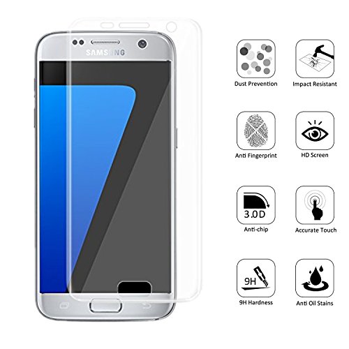 Samsung Galaxy S7 Edge Schutzfolie [Vollständige Abdeckung], iTURBOS [2 Pack ] [Blasenfreie][Klar HD Ultra] Displayschutzfolie Displayschutz Screen Protector Für Samsung Galaxy S7 Edge [ Lebenslange Garantie] - 2