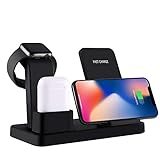 Compatibilidad: esta base de carga es universal para Apple Watch Series 4/3/2/1 / Nike + / Sport / Edition; Apple Airpods, 7.5w para iphone xs / xs max / xr / x / 8/8 plus, 10w de carga rápida para samsung galaxy s9 / s9 plus / note 8 / s8 / s8 plus ect.