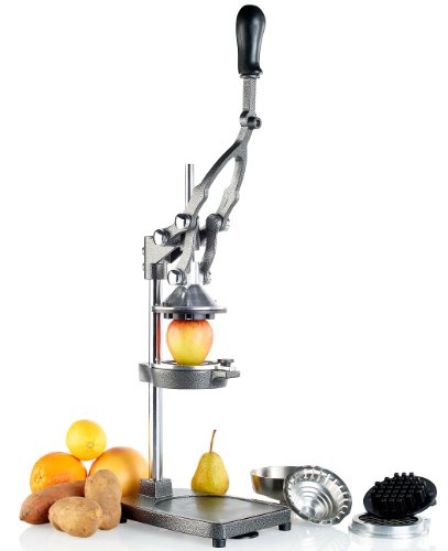 Rosenstein & Söhne Profi Gastro 3in1: Zitruspresse, Apfel-, Gemüse-, Pommes-Schneider, XL - 4